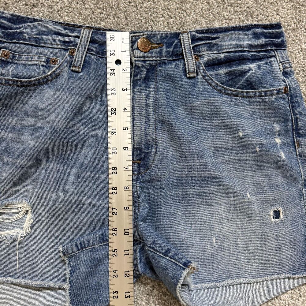 J.Crew Shorts Womens 28 Blue Broken-In Boyfriend Denim Distressed Raw Hem Cutoff - Picture 15 of 16